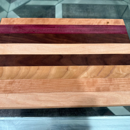 ✨ Handcrafted Cutting Board — Walnut • Padauk • Purpleheart • Maple • Cherry