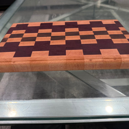 Premium End‑Grain Cutting Board — Handmade Hardwood Mosaic