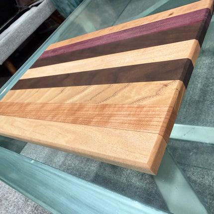 ✨ Handcrafted Cutting Board — Walnut • Padauk • Purpleheart • Maple • Cherry