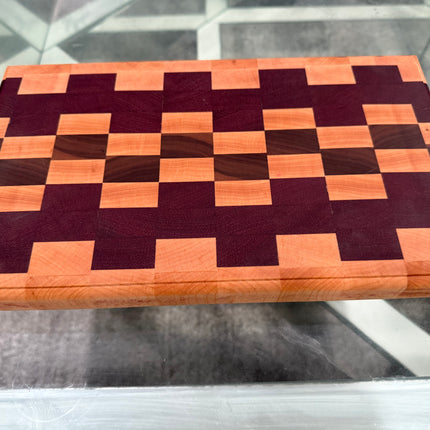 Premium End‑Grain Cutting Board — Handmade Hardwood Mosaic