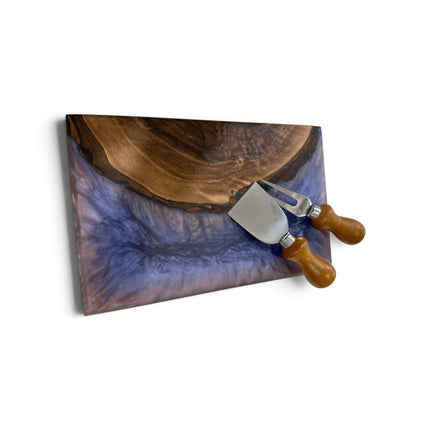 ✨ Premium Epoxy Resin & Black Walnut Charcuterie Board (11” × 7” × 1⅛”)