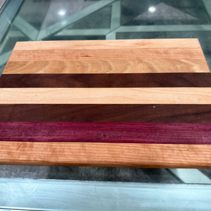✨ Handcrafted Cutting Board — Walnut • Padauk • Purpleheart • Maple • Cherry