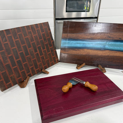 Handcrafted exotic Purple Heart Cutting Board