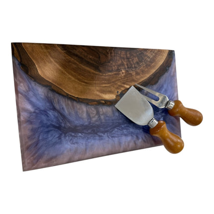 ✨ Premium Epoxy Resin & Black Walnut Charcuterie Board (11” × 7” × 1⅛”)