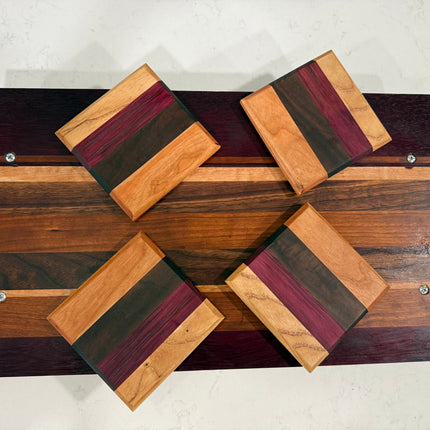 Face‑Grain Hardwood Board + Coaster Set