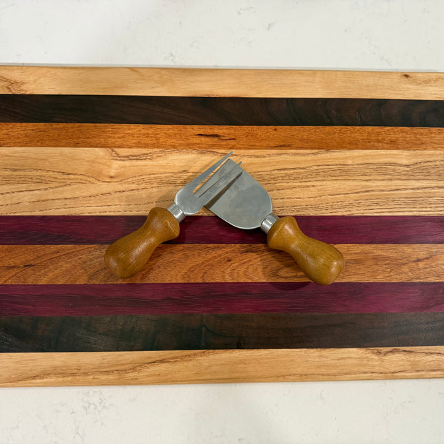 Handcrafted Hardwood Cutting Board — Cherry • Walnut • Purpleheart • Ash