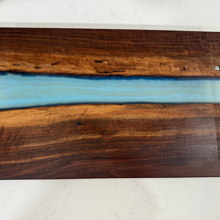Walnut Resin River Serving Board Handcrafted, Food-Safe finish