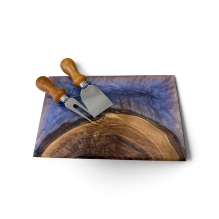 ✨ Premium Epoxy Resin & Black Walnut Charcuterie Board (11” × 7” × 1⅛”)