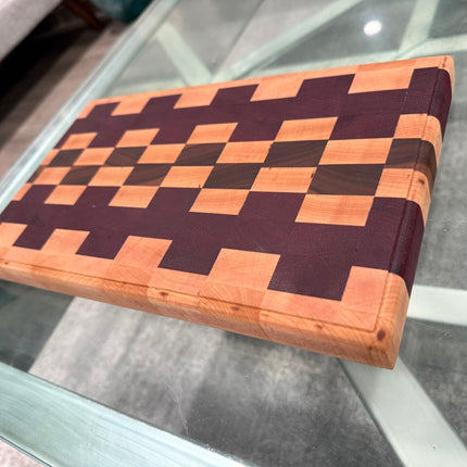 Premium End‑Grain Cutting Board — Handmade Hardwood Mosaic