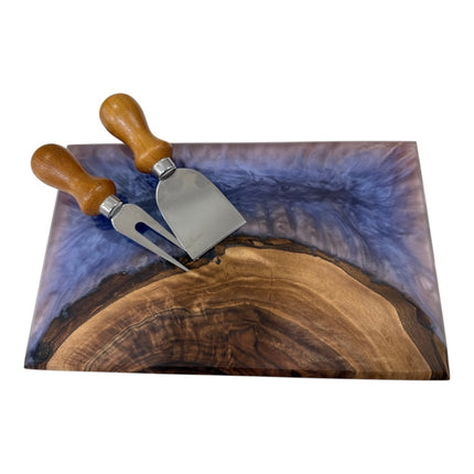 ✨ Premium Epoxy Resin & Black Walnut Charcuterie Board (11” × 7” × 1⅛”)