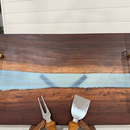 Walnut Resin River Serving Board Handcrafted, Food-Safe finish
