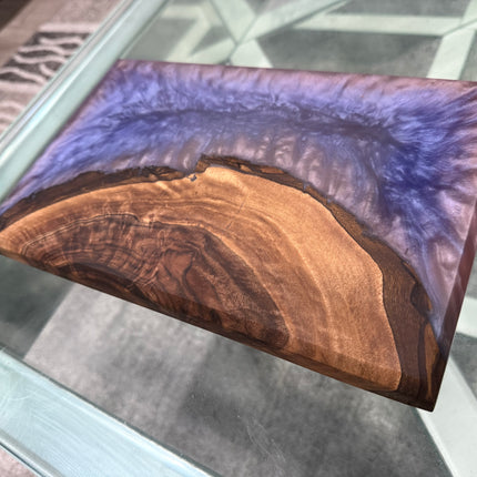 ✨ Premium Epoxy Resin & Black Walnut Charcuterie Board (11” × 7” × 1⅛”)